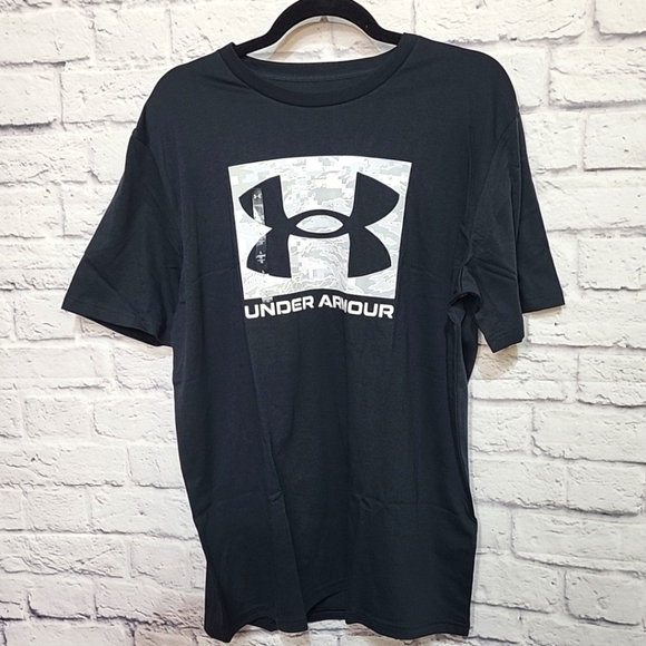 Under Armour Men's Large UA ABC Camo‎ Boxed Logo Short Sleeve Graphic T-Shirt - Picture 1 of 5